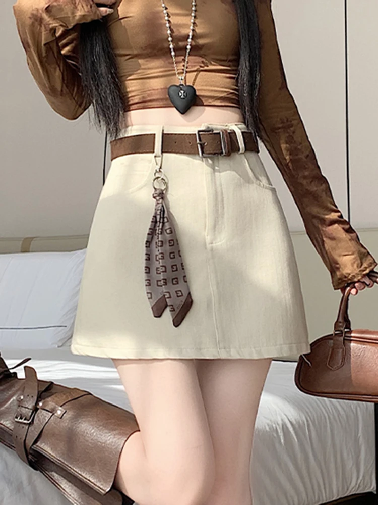 Jupe trapèze taille haute pour femme, style coréen, nouvelle collection automne-hiver, jupe moulante, jupe amincissante, Ciwalk