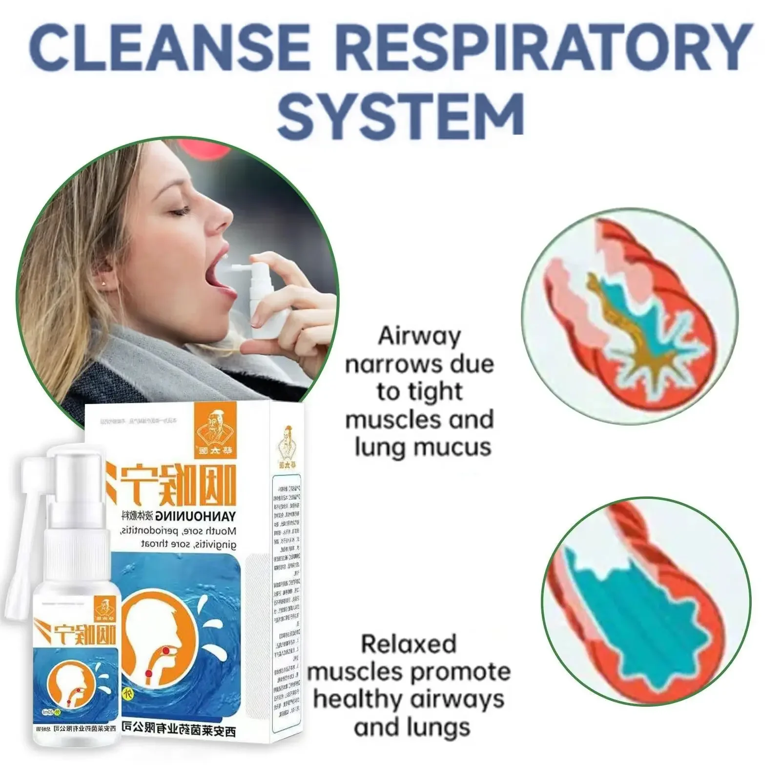 Herbal Lung Cleanse Mist – Powerful Lung Support, Cleanse & Breathe – Herbal Mist Beauty Health Care Herbal Lung Cleanse Spray