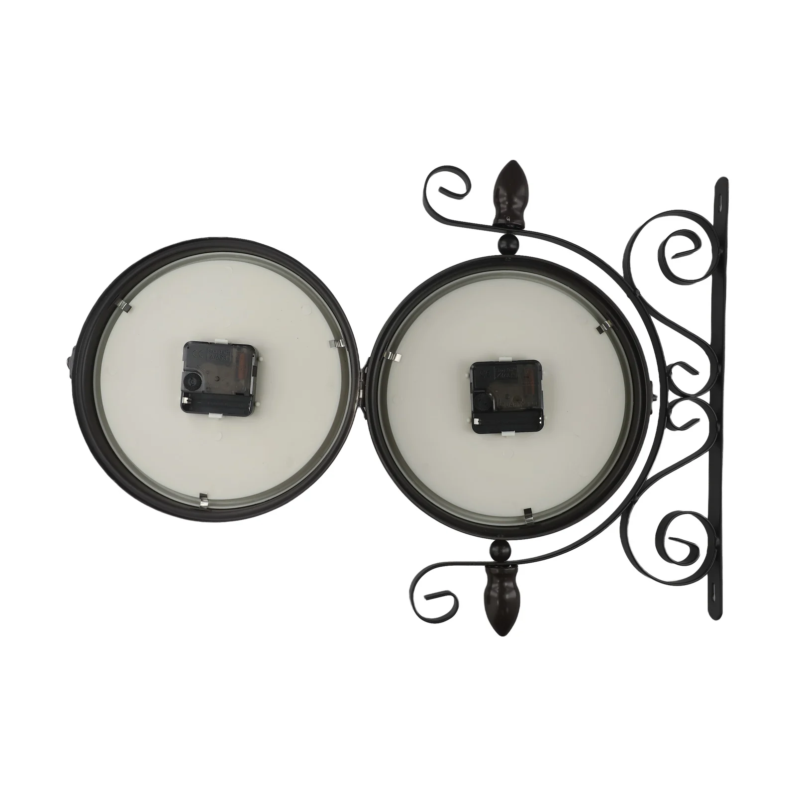 8 Double-Sided Clock Station Round Style Train Antique Wall Clock Wall mount Wrought Decorative Double Sided Grand