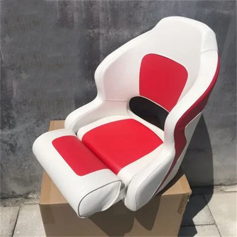 Folding Boat Seat Boat Fishing Pro Casting Deck Seat Boat Bike Butt Chair Marine Seat  Lifting 32-47CM Red, Blue, Black