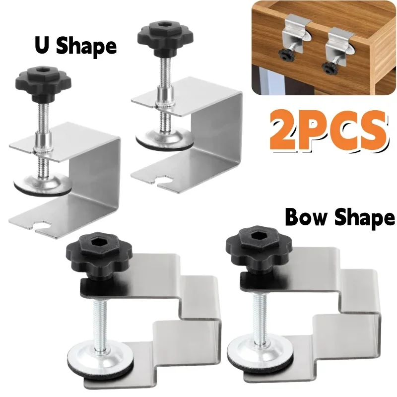 

Drawer Panel Clips Hand Tool Home Furniture Accessories 2Pcs Woodworking Jig Cabinet Tool Steel Drawer Front Installation Clamps