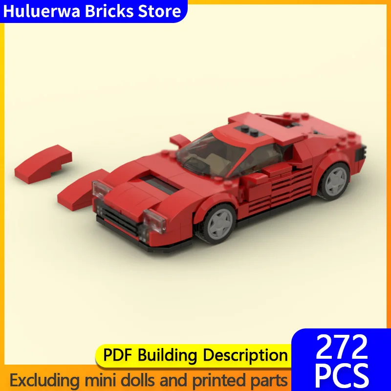 

Speed Hypercar Model MOC Building Bricks 512 TR Testarossa Hypercar Modular Technology Gifts Holiday Assemble Children Toys Suit