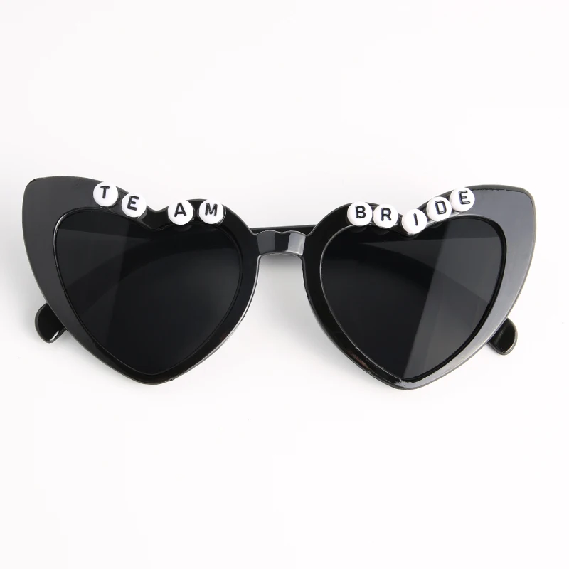 Herzförmige Sonnenbrille für Hochzeit, Braut, Brautjungfer, Geschenk, Junggesellenabschied, Gastgeschenke, Braut-Squad-Brille, 12/24/36/48/60 Stück – Detail 13