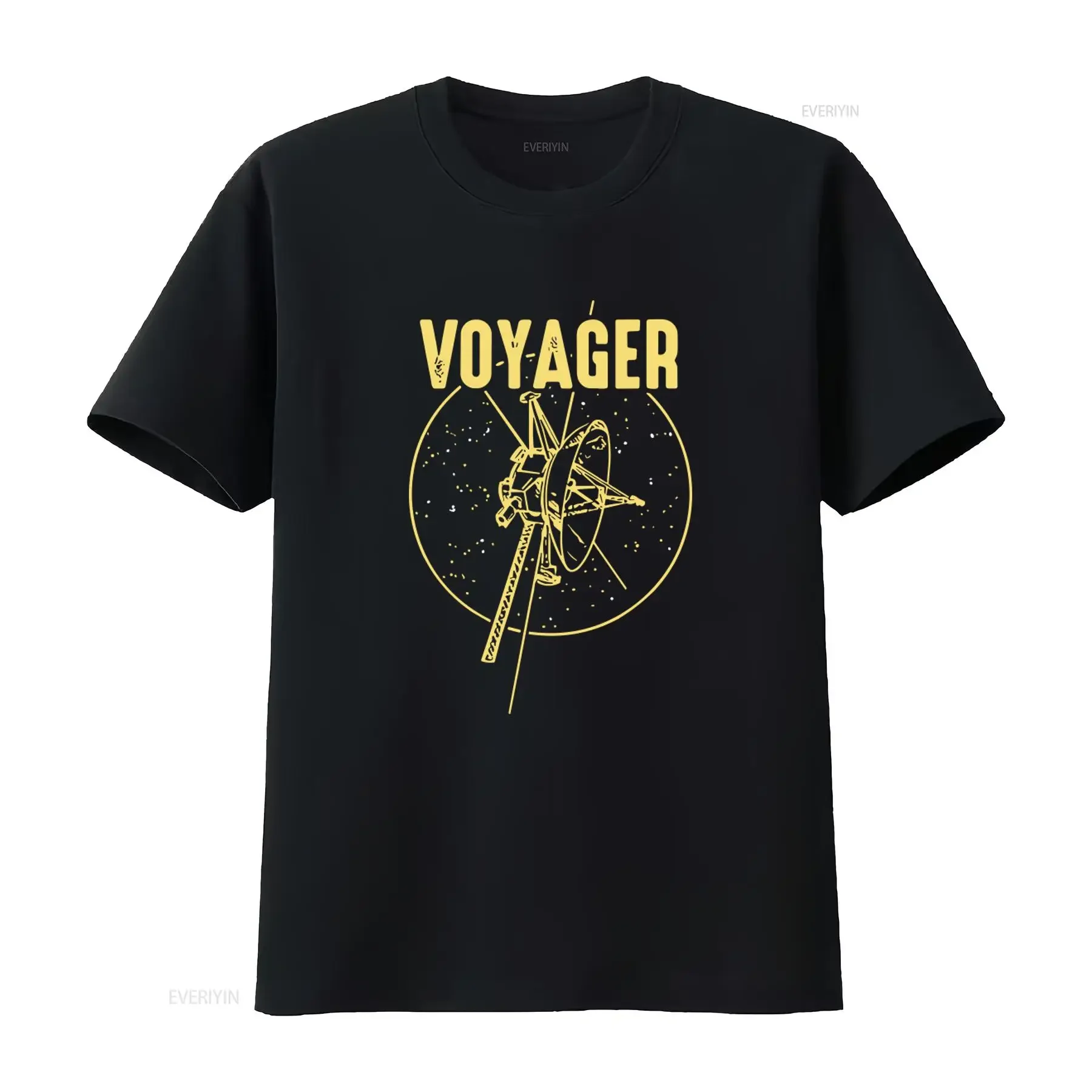 Voyager 1 2 Space Probe Solar System Astronomy Spaceflight T Shirt for  vintage Washed Soft Casual Unisex Top For Everyday Wear