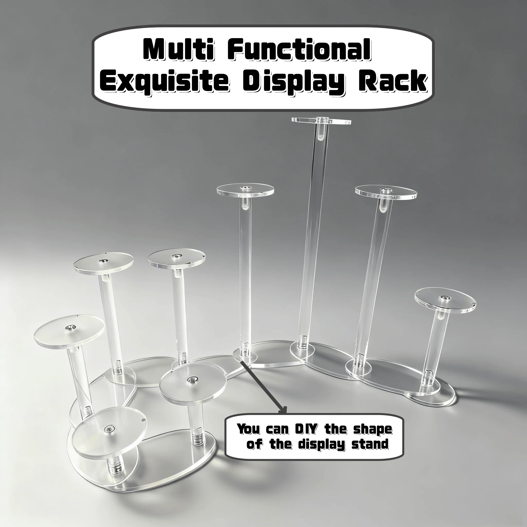 

Набор из 9-головок акриловой подставки, используемой для размещения ювелирных изделий, предметов коллекционирования, многофункциональной подставки для аксессуаров