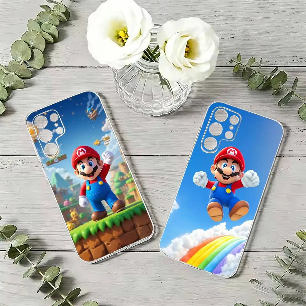 Games super m-mario  Phone Case For Samsung S23,S22,S21,S20,S30,Transparent Silicone Phone Cover