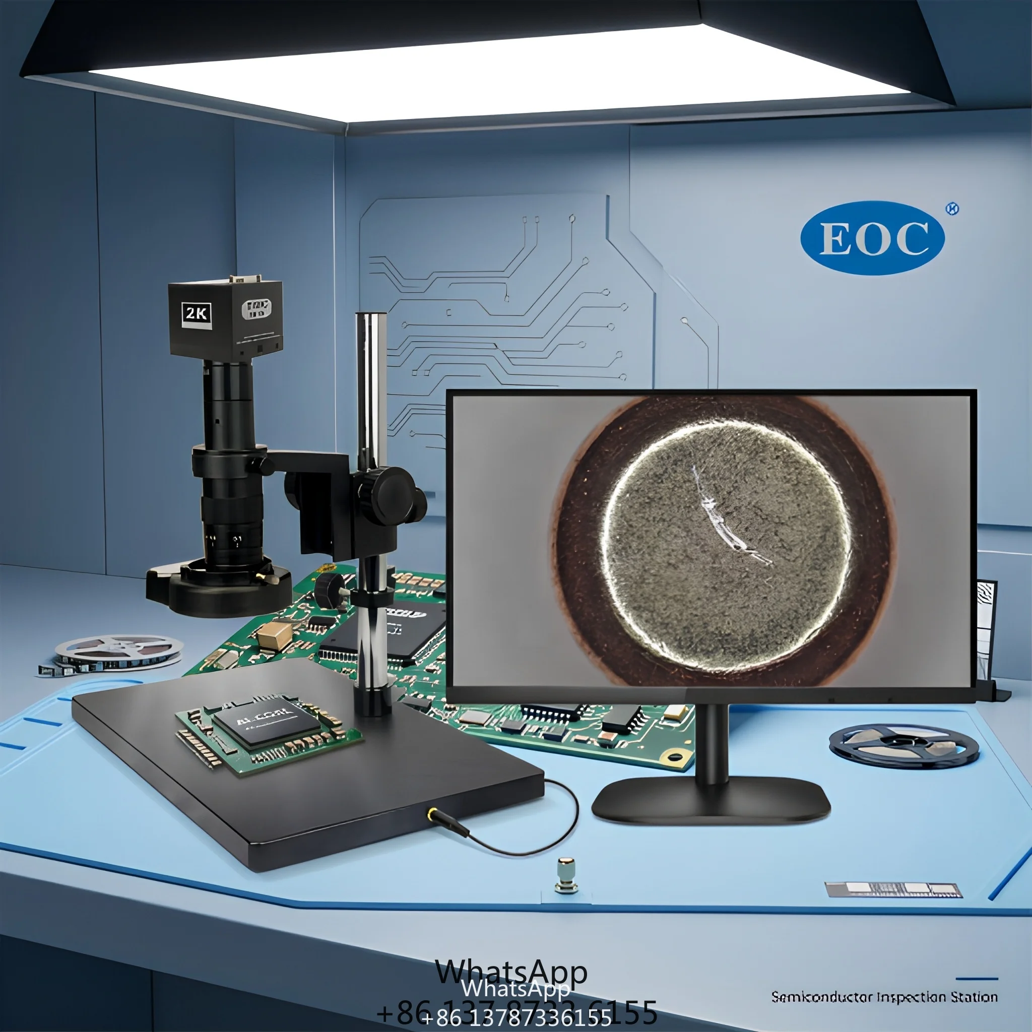 For EOC E-HD2K Digital Video LED Monocular Electron Microscope For Mobile Repair And Optical Usage