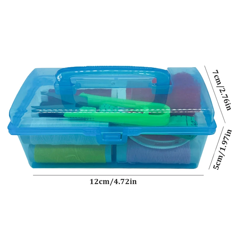 1 Set Sewing Kit Box Multifunction Portable Sewing Kit Storage Box Hand Sewing Needlework Household Sewing Tools DIY Garments