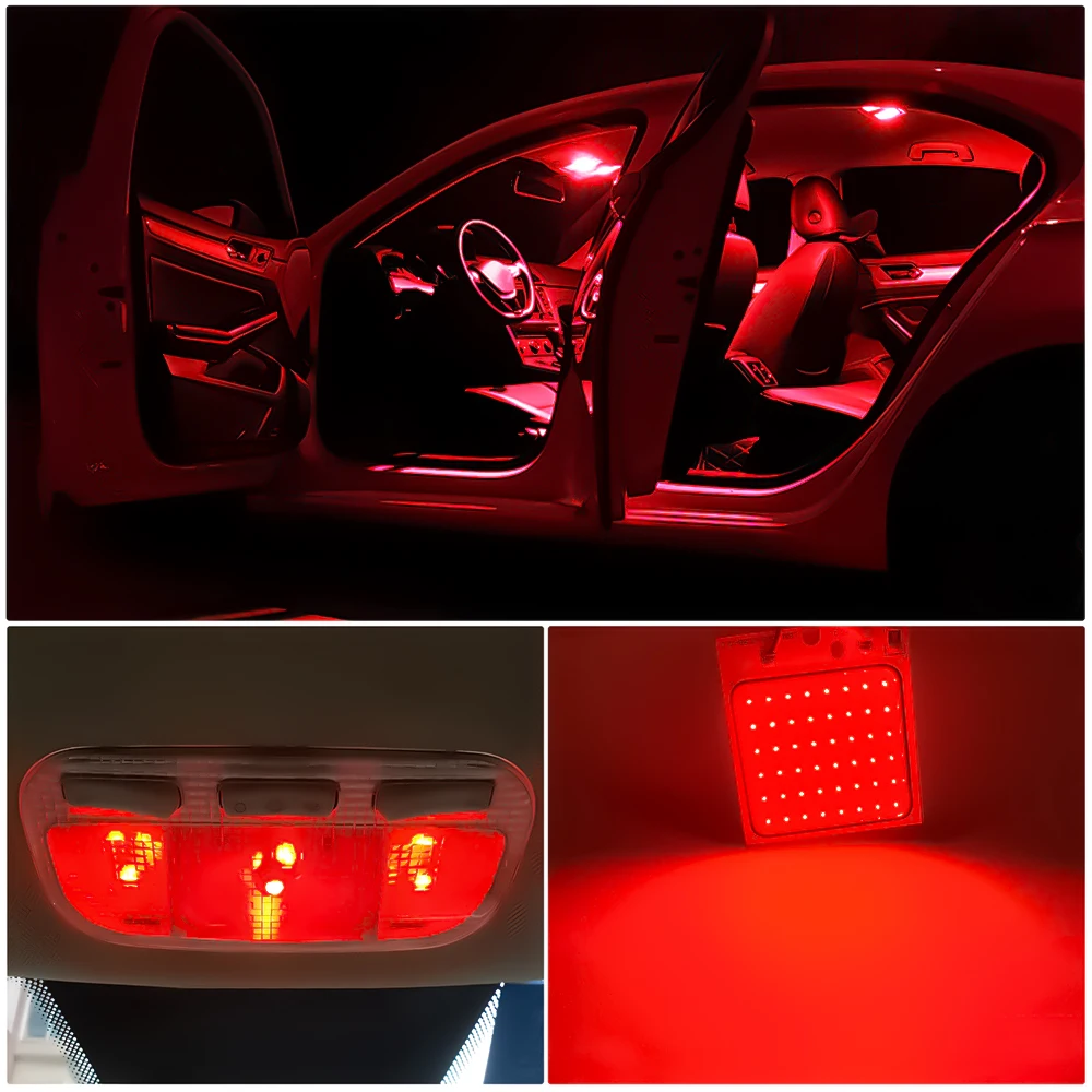 2X T10 COB 36Led Car Led W5w C5W C10w License Plate Lamp White Red Auto Door Reading Backup Bulb Dome Festoon Light Trunk Bulb