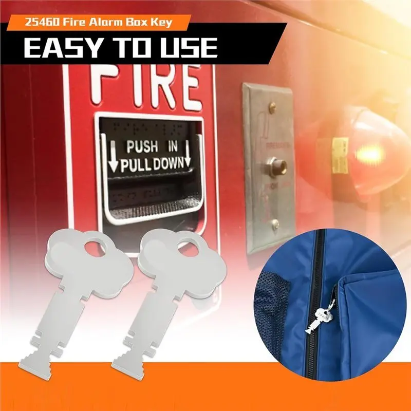 ABJN-Fire Alarm Box Key(2-Pack) 25460-For-For Gamewell-Elevator& Emergency Entry Fire Alarm Box, Firefighter Tools
