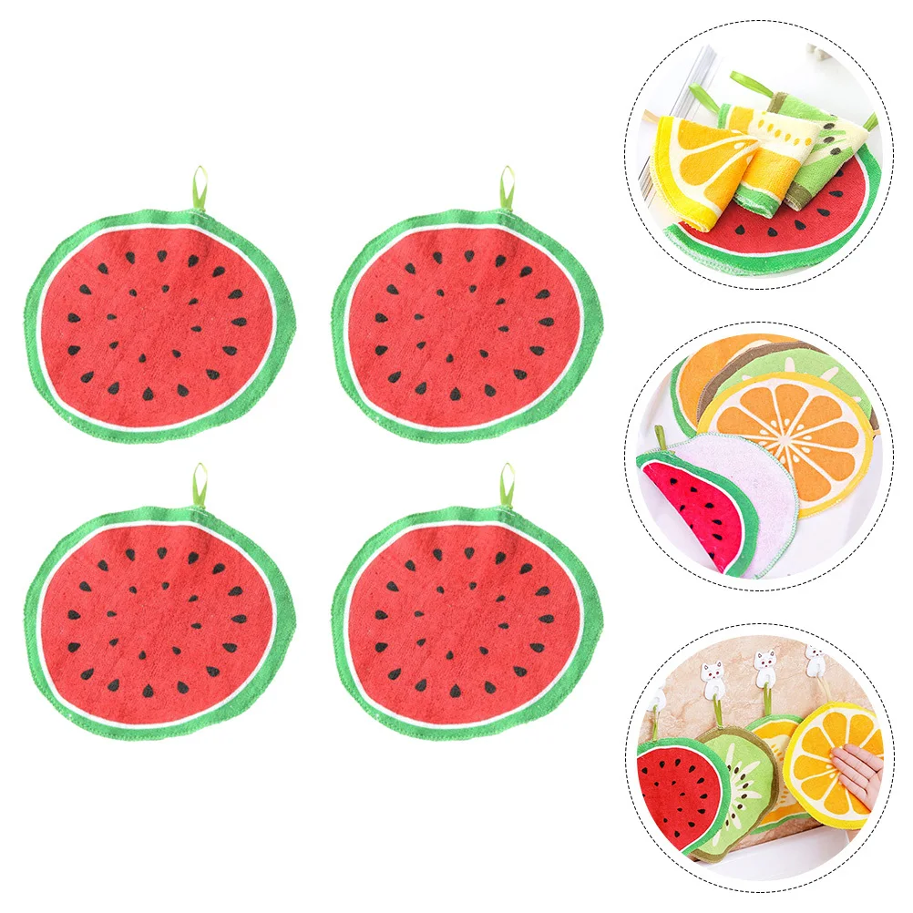 

4pcs Household Hand Towels Multi-Function Absorbent Cloth Kitchen Bathroom Drying Towel Reusable Cleaning Cloth For Home Travel