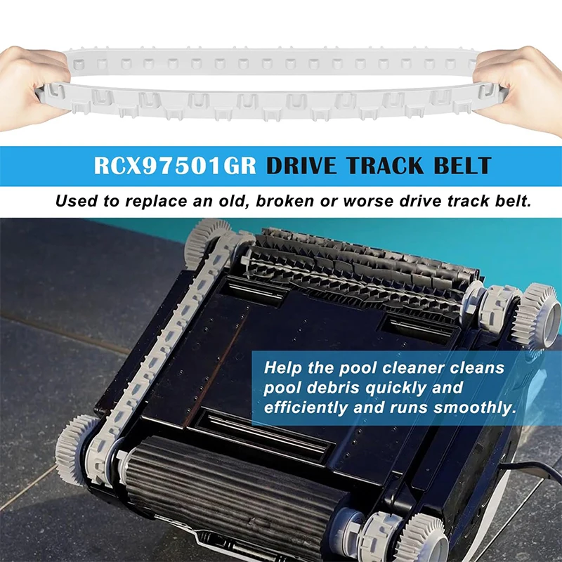RCX97501GR Drive Track Belt Replacement Part Fit for Hayward AquaVac 500 Series and SharkVac XL Robotic Pool Cleaner Vaccum