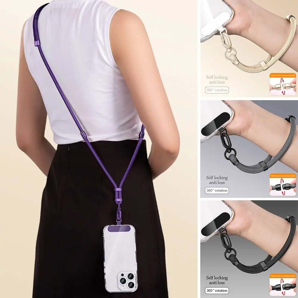 

Аксессуары для сотовых телефонов, регулируемый ремешок, тканый короткий ремешок на запястье, длинные висячие ремни с защитой от потери, мобильный телефон