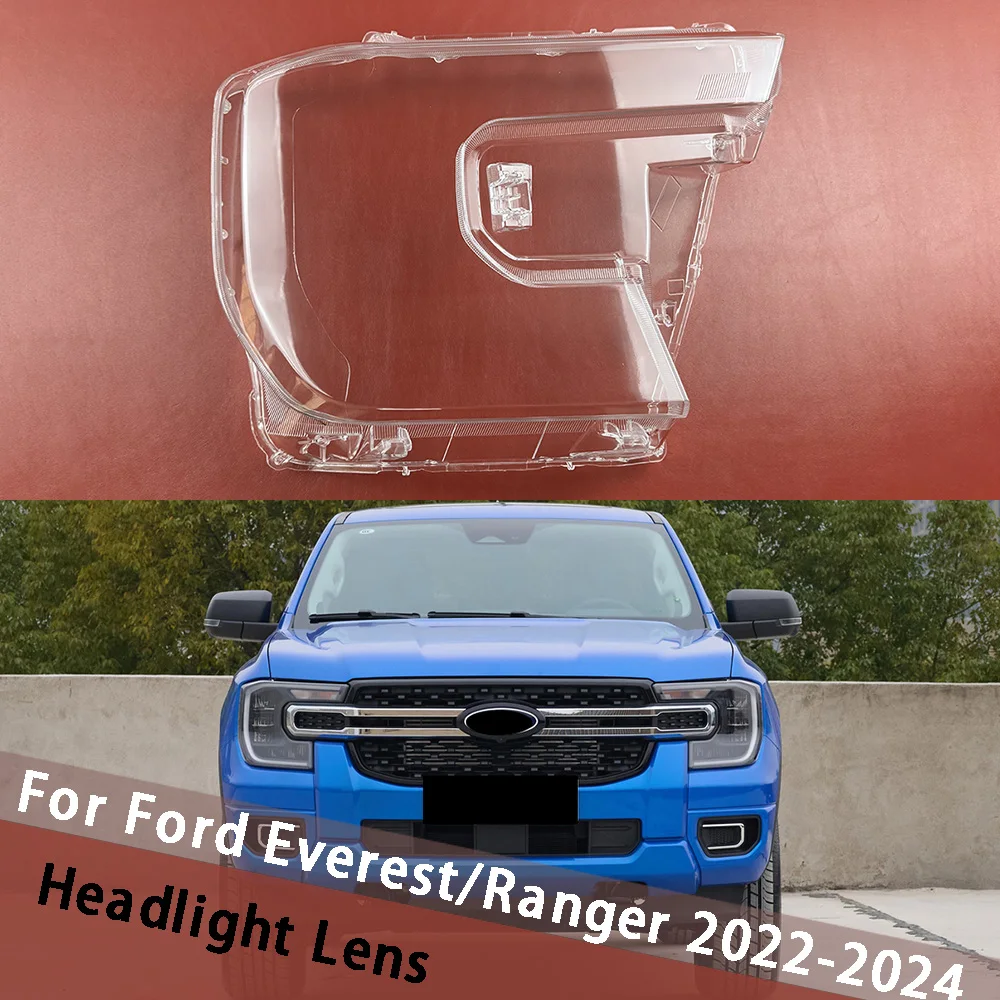 

For Ford Everest/Ranger 2022 2023 2024 Car Accessories Headlight Shell Headlamp Transparent Lampshade Cover Lens Plexiglass