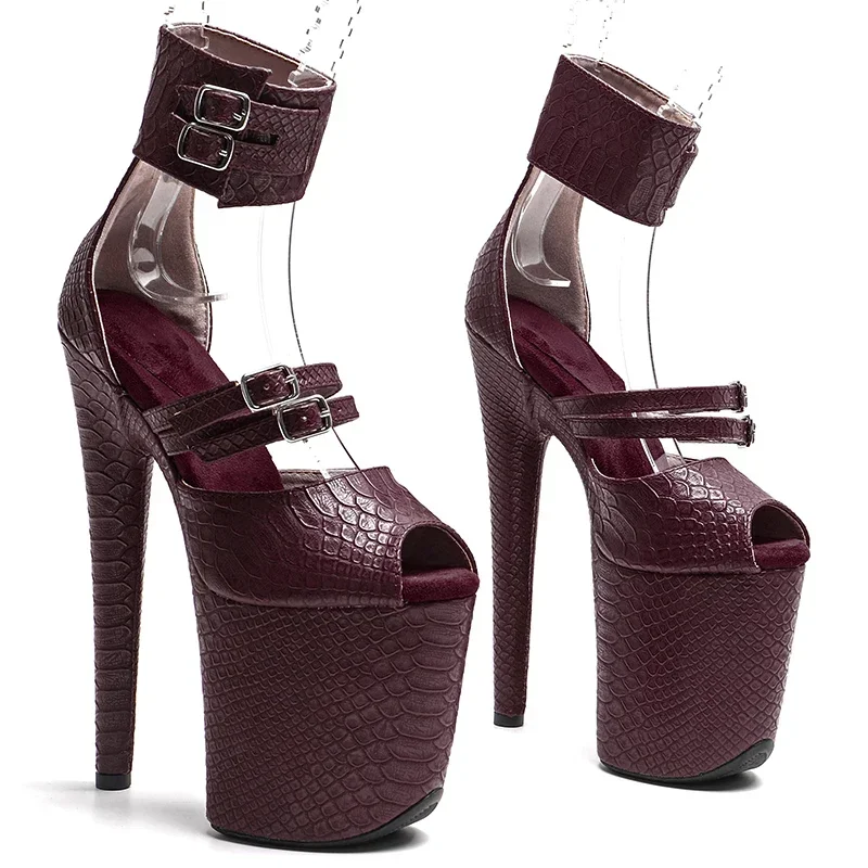Leecabe  8Inch/20cm  Snake  small open toe  Platform  High Heels party Sandals  stripper heel Pole Dance Shoes