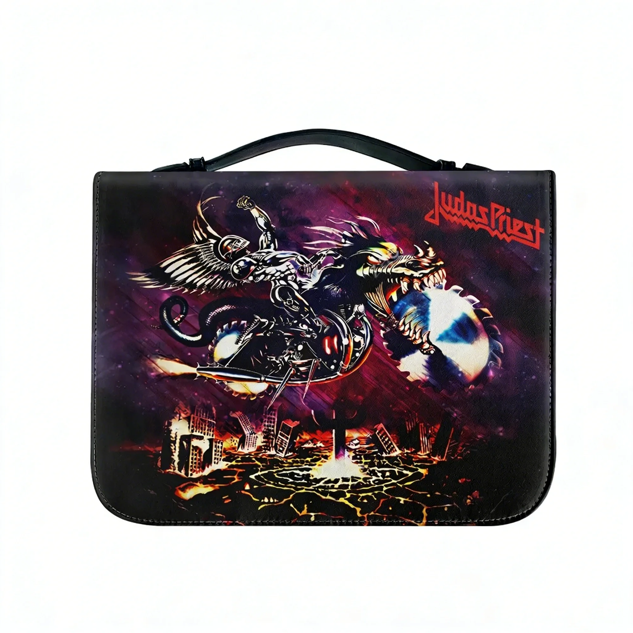 

Judas Priest Bible Bags Christian Gifts Personalized Patterns Bible Pack Waterproof Leather Bag High Quality Casual Custom Bags