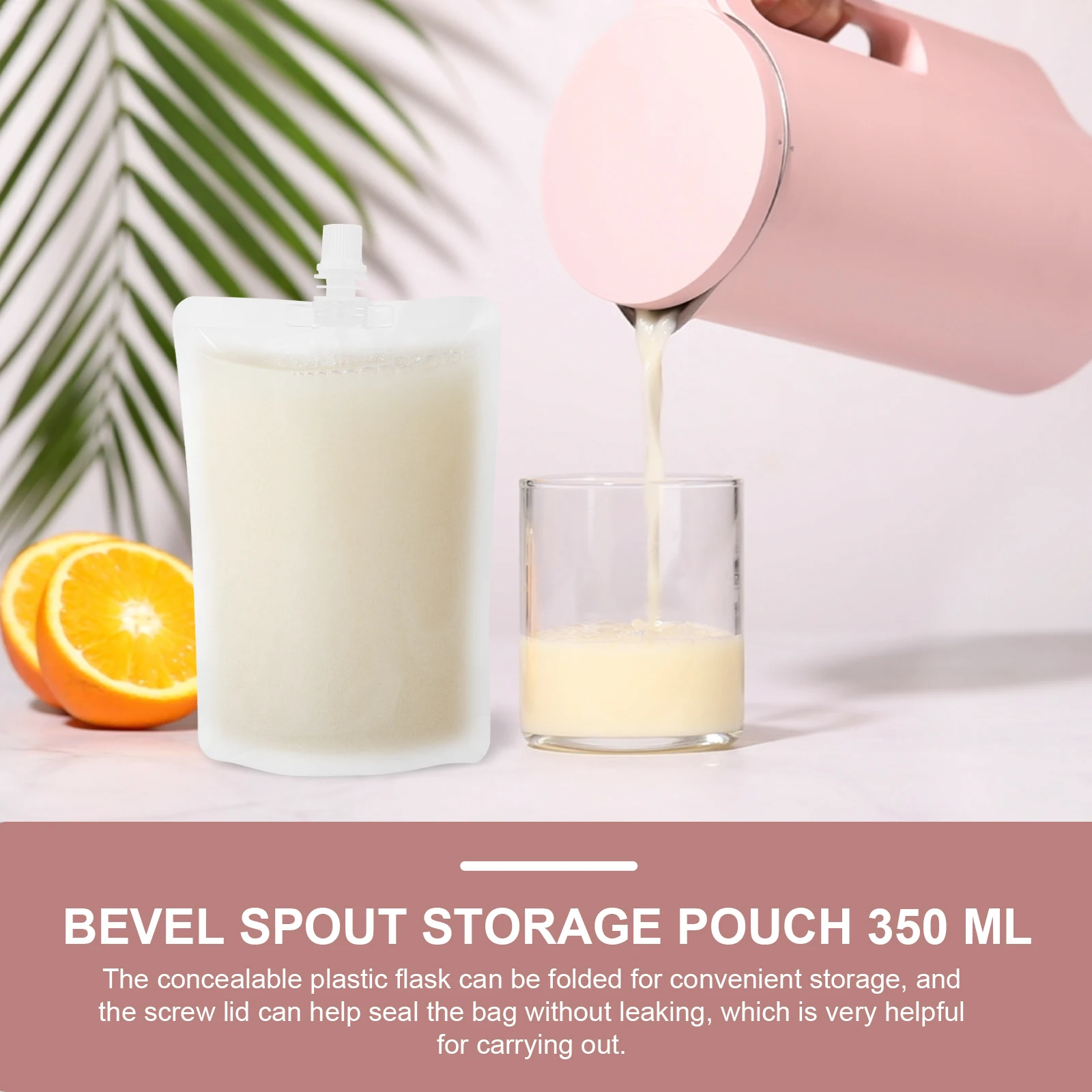 

20 Pcs Beverage Bags Spout Pouches for Drinks up Reusable Food Grade Healthy Safe Portable Foldable Storage
