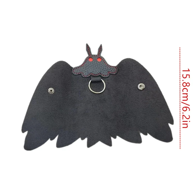 Halloween Mothman Schlüsselanhänger Kryptid Leder Schlüsselbund Geldbörse – Detail 3