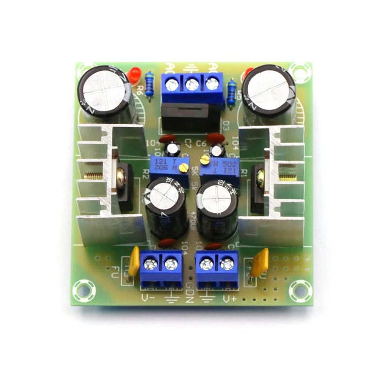 LM317+LM337 Positive and Negative Dual Power Adjustable Regulated Power Supply Board Kit