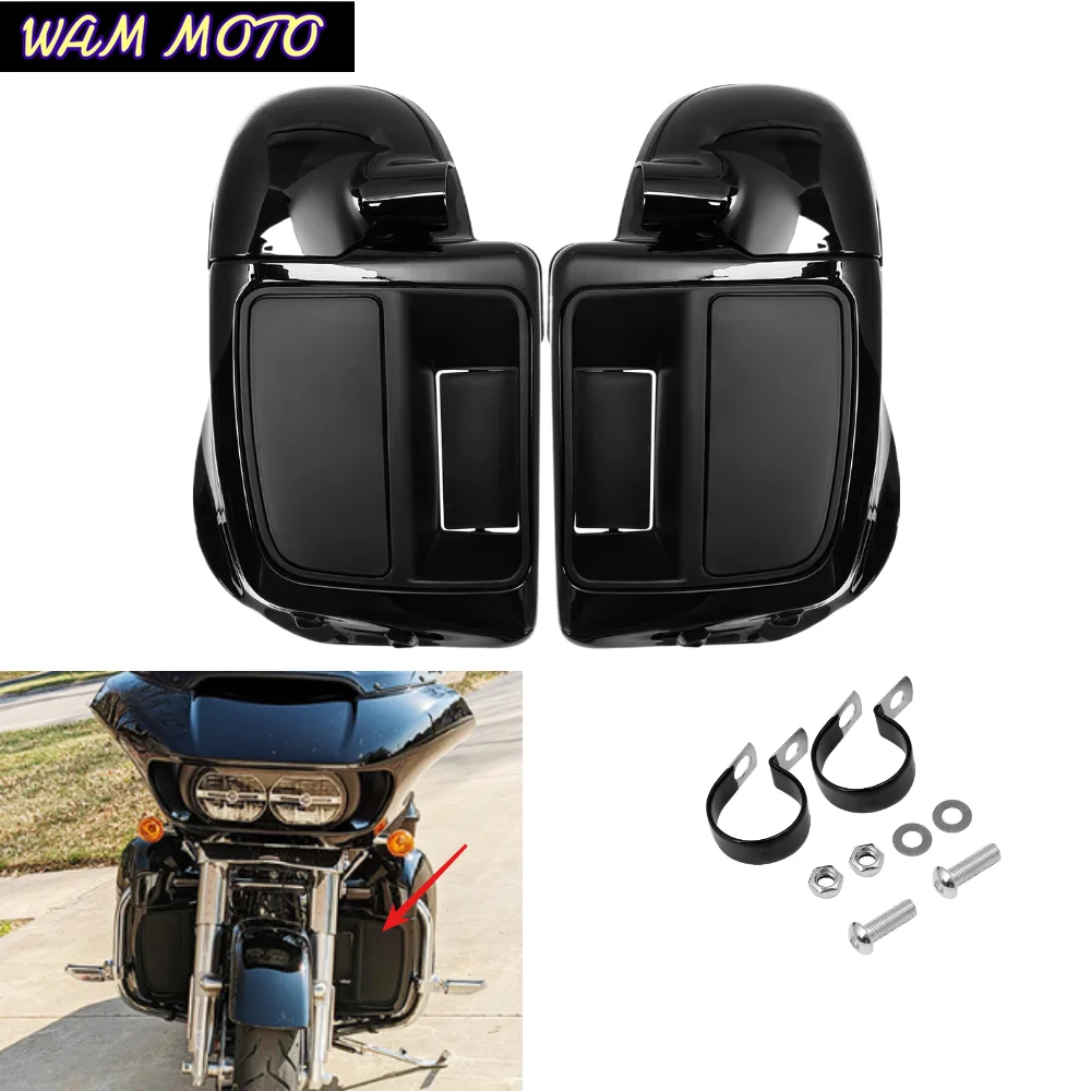 Motorcycle Lower Vented Fairing Leg Warmer For Harley Touring CVO Road King Electra Street Glide Special FLHR 2014-2023