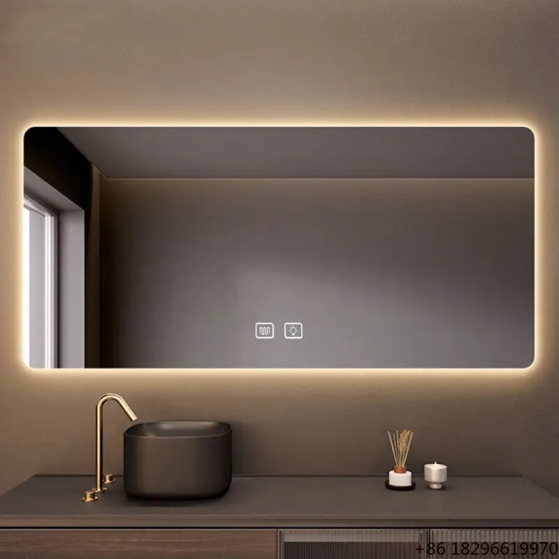 

Умное LED-зеркало для ванной с подсветкой и защитой от запотевания, настенное, для макияжа
