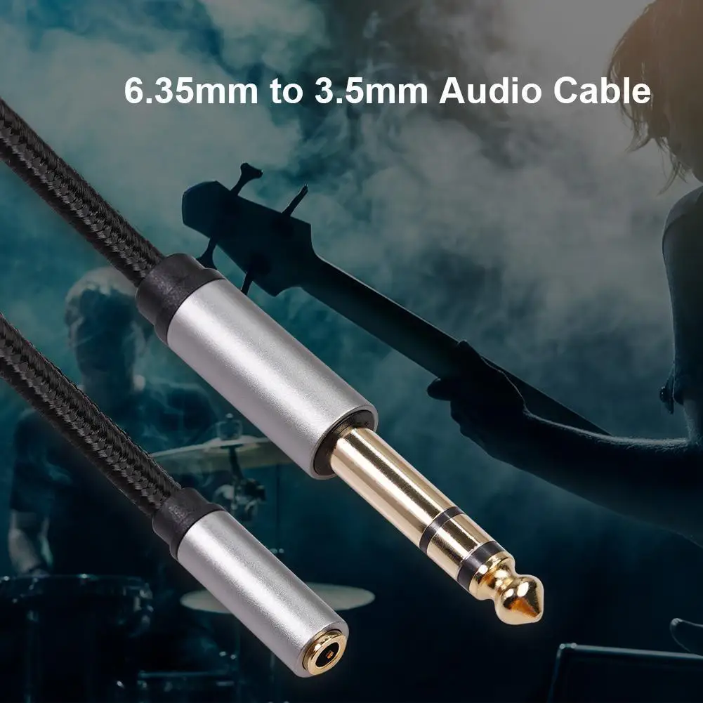 Headphone Player PC Extender Aux Cable 6.35mm Male to 3.5mm Female Professional Instrument Cable Guitar Part