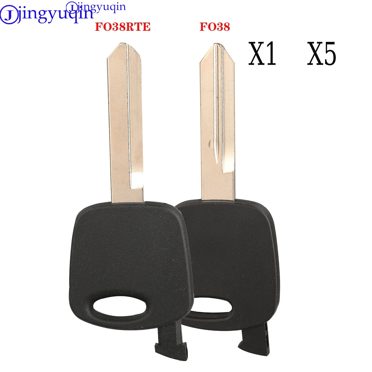 

jingyuqin X1 X5 Transponder Replacement Remote Car Key Shell Case Fob For Ford Uncut Key Blank Case With Chipset Holder