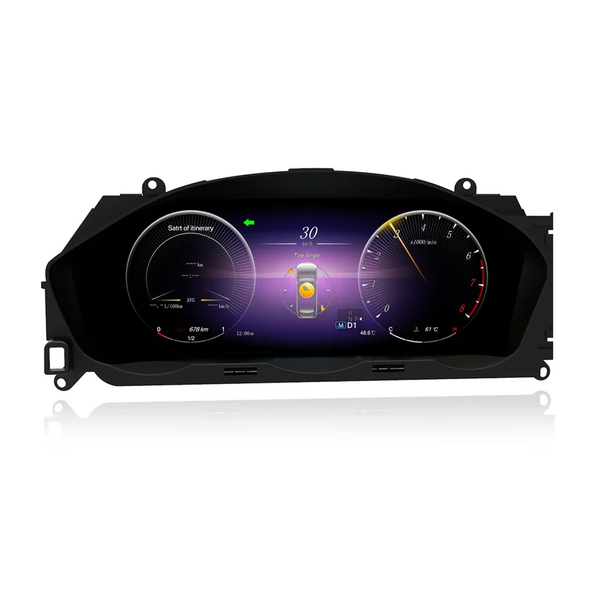 12.3" LCD Screen Speedometer Digital Cluster for Mercedes Benz C Class W204 C300 Instrument System