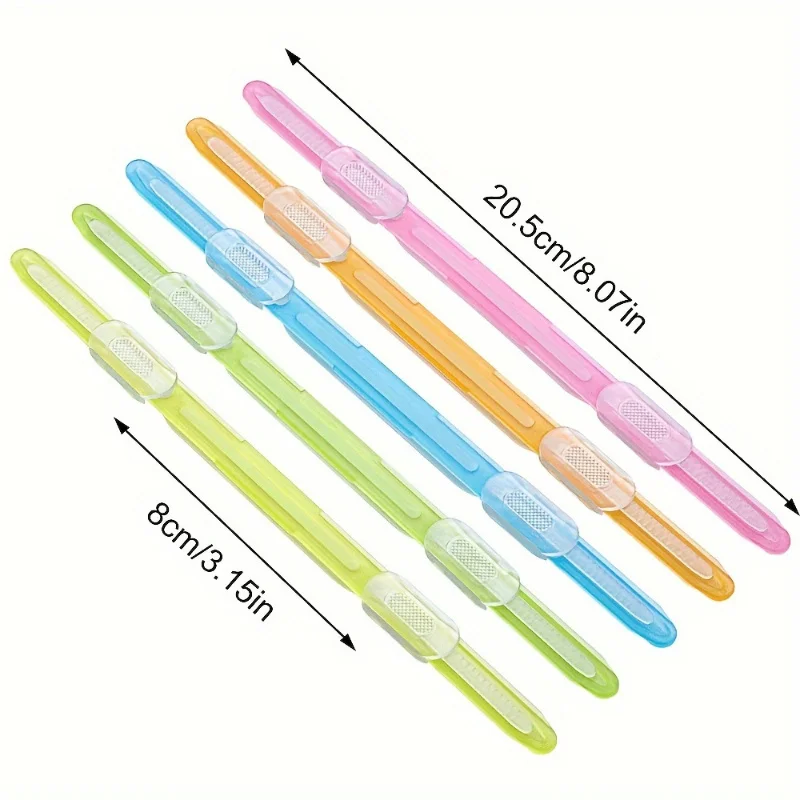 20 PCS Paper Fasteners Plastic Binder Clip Storage File Clips Bookbinding Loose Leaf Office Colorful Stationery Supplies