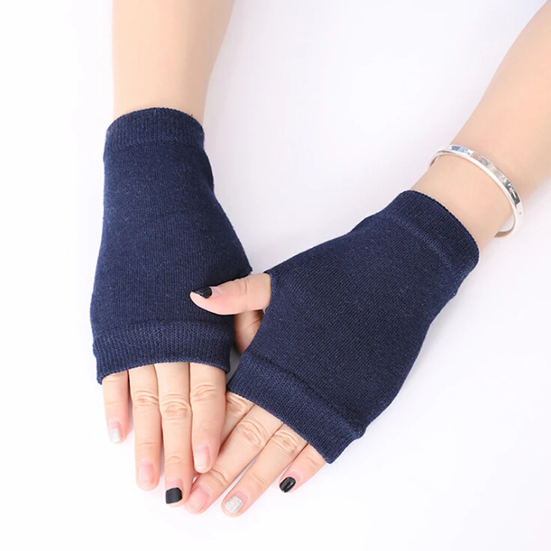 Winter Cycling Gloves Female Fingerless Gloves Without Fingers Women Cashmere Warm Winter Gloves Hand Wrist Warmer Mittens