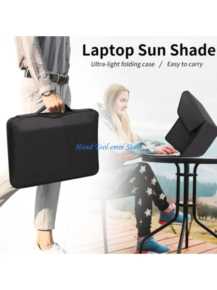 

H37F Outdoor Portable Notebook Sun Shade Screen Cover Foldable Laptop Bag