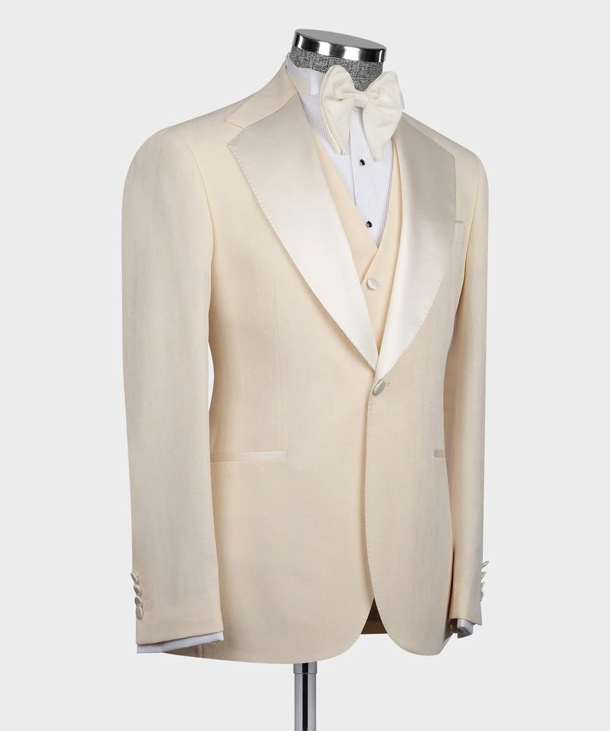 Trajes de boda clásicos para hombre, ropa de novio con solapa de muesca, ajustado esmoquin, chaqueta Formal de negocios de 3 piezas, pantalones, chaleco hecho a medida