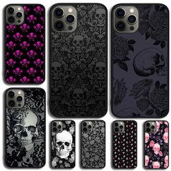 Skull Gothic Creepy Pastel Goth Phone Case For iPhone 17 Air 16 15 14 13 12 11 Pro Max Plus Max Cover Shell coque