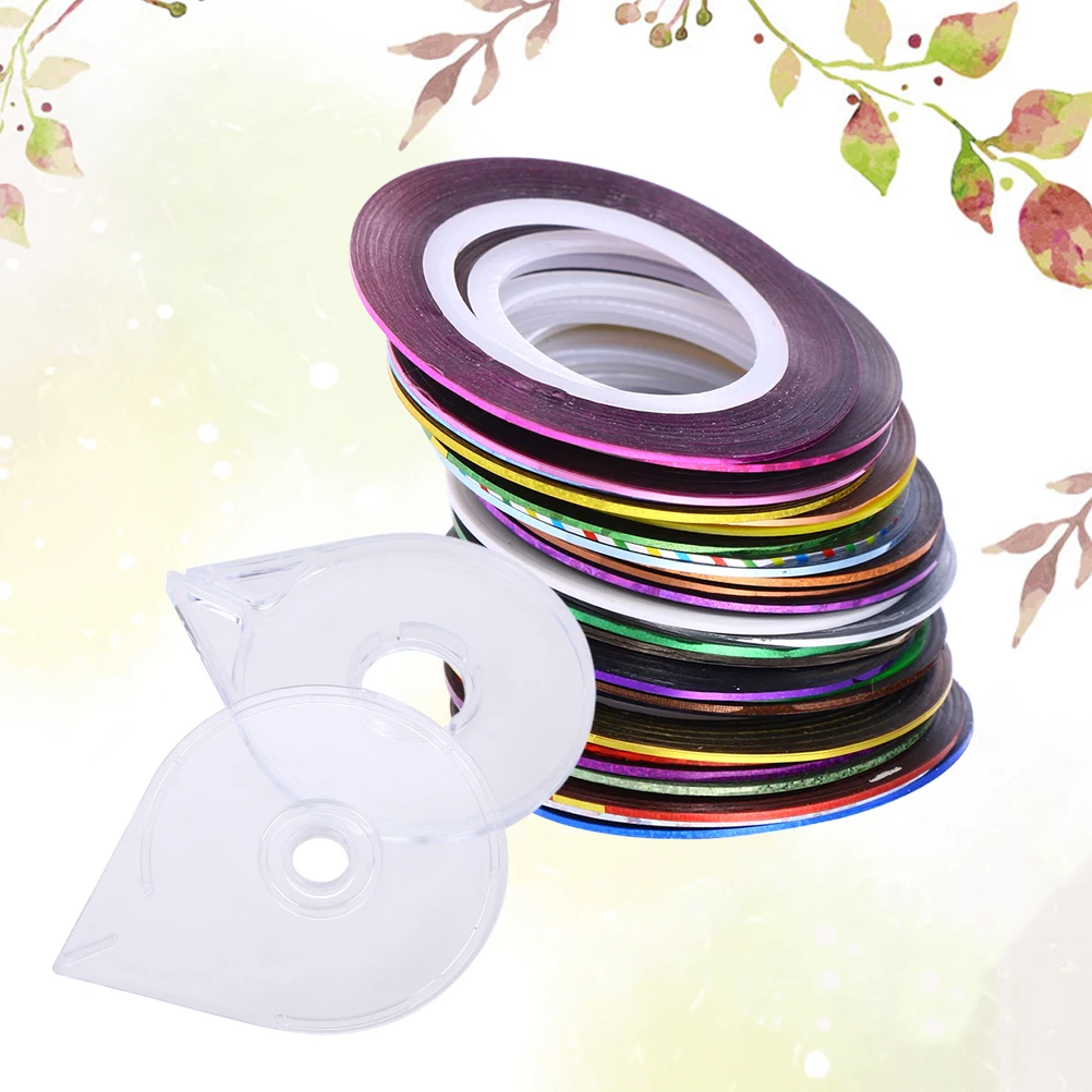 

90 Rolls Gold Silver Thread Stickers Nail Art String Roller Dispenser Tape Line Girls Premium Vinyl Strong Adhesion Clean Crisp