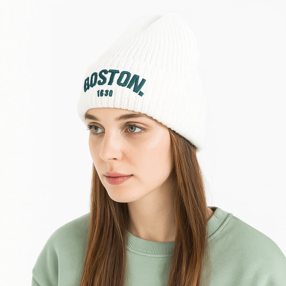 

Letter Winter Pullover Hat Solid Color Breathable Wool Beanies Hat Korean Style Coldproof Knitted Cold Hat Apparel Accessories