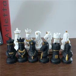Black & White Internationale Schaken Beeldjes Standbeeld Schaakstukken Board Games Accessoires Home Decor Schaakstukken Ornamenten