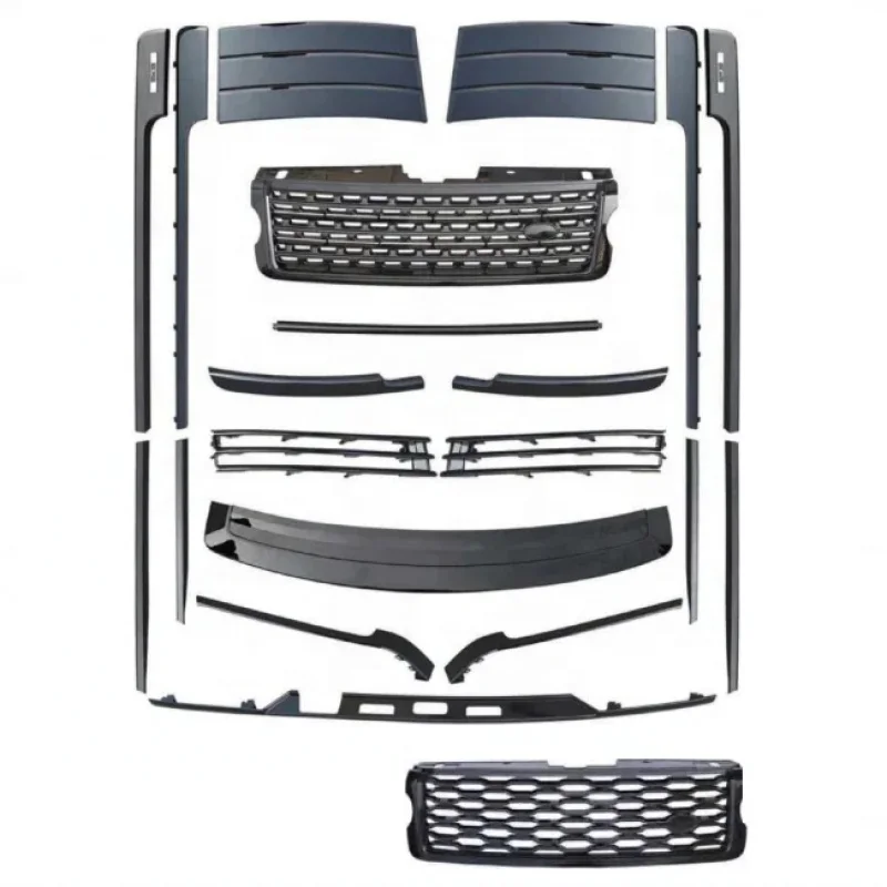 

Black Front Grille Side Rear Trim Body Kit Range Rover L405 2013-2017