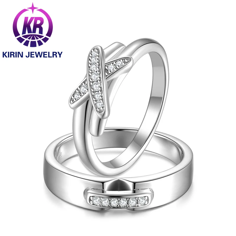

TKJ 925 Sterling Silver Moissanite Diamond Couple Rings Minimalist Rings for Women Men Classic Engagement Wedding Fine Jewelry
