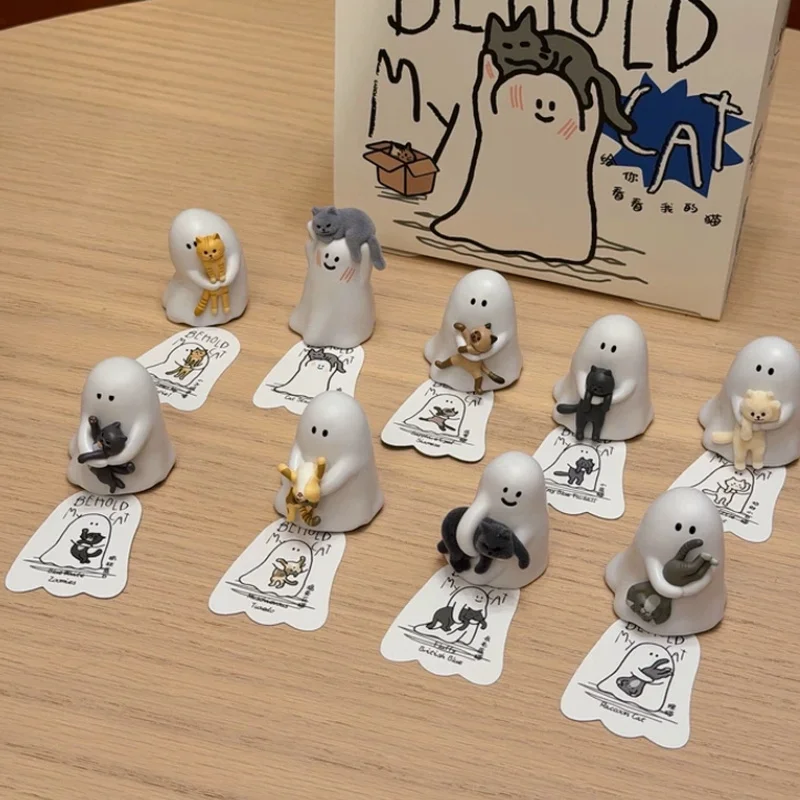 

New In Stock 52toys Ghost Show You My Cat Blind Box Handmade Toy Doll Desktop Ornament As A Surprise Birthday Gift For Girls