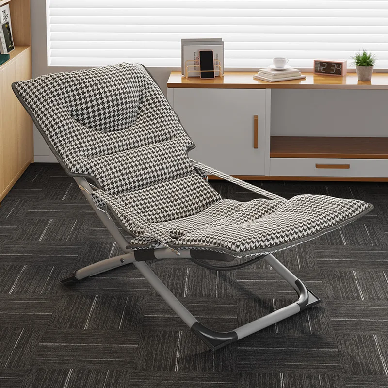 

Reclining chair Folding chair Office siesta artifact Siesta bed Household balcony Single leisure chair Sitting and sleeping