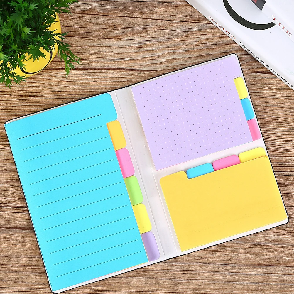 Colorful Tearable Paper Notes Reusable Adhesive Stickers for Home Office School College Memo Stickers