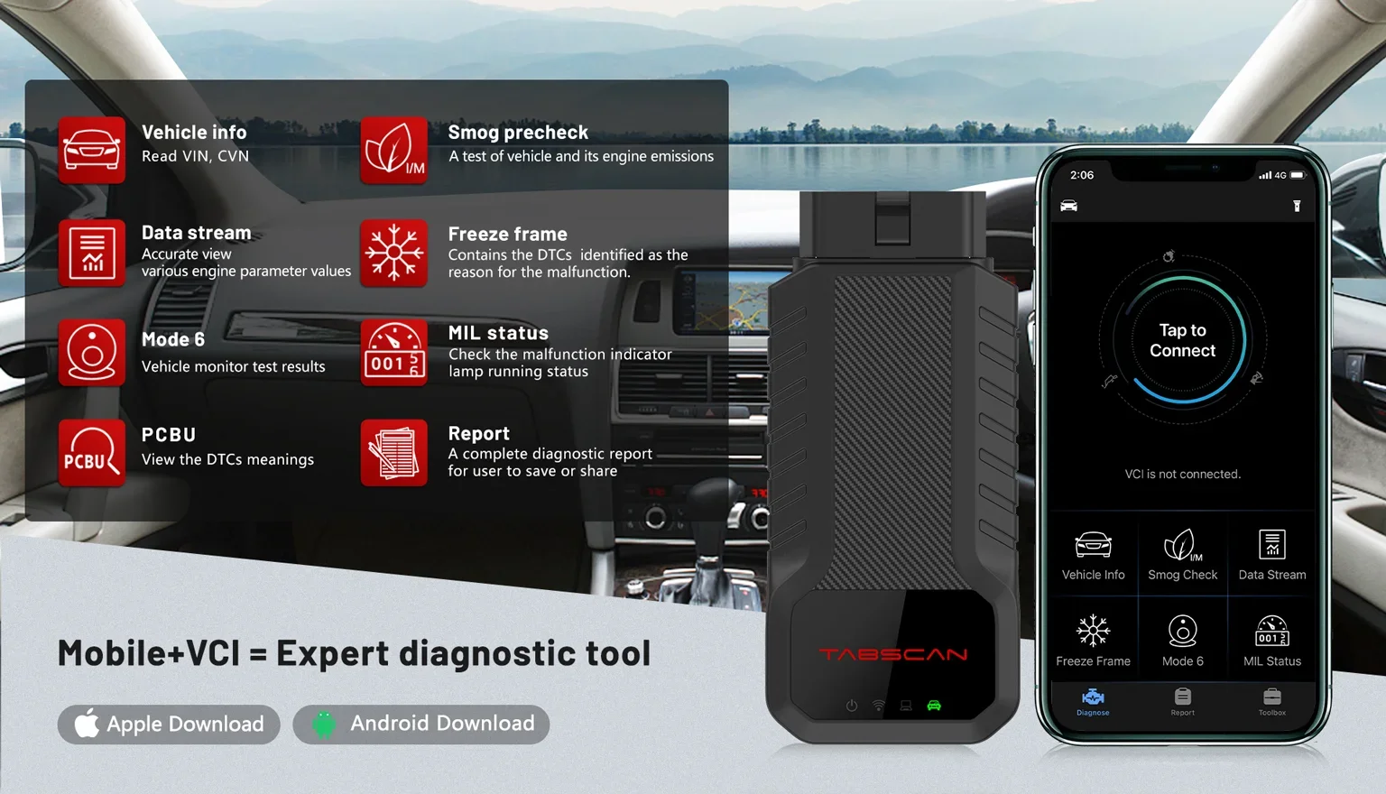 Tabscan Eucleia 6154C OBD2 Diagnostic Tool ECU Coding J2534 PDU DOIP Protocol For VW PK VCX SE 6154