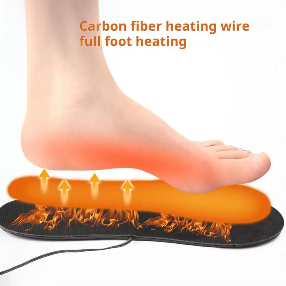 Heated Insoles Electric Foot Toe Warmer Insoles Thermal Shoes Insoles Ankle Strap For Hiking Camping Skiing Hunting Outdoor Work