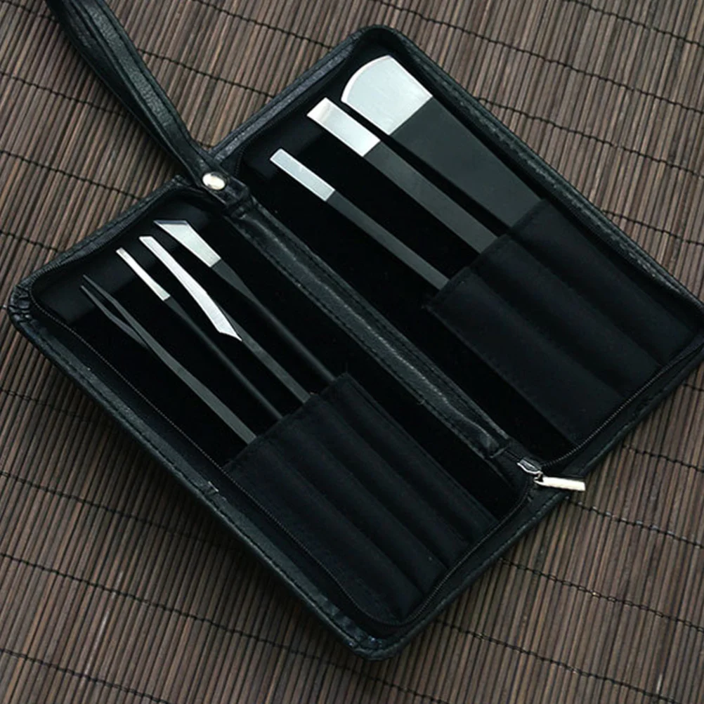 Juego de herramientas profesionales para pedicura, eliminador de cutículas secas, suministros de manicura para el cuidado de las uñas, Kit de tratamiento de pies, lima de cuchillo para uñas resistente, 7 Uds.