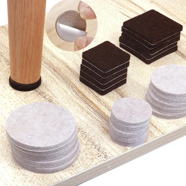 18-128 PCS Filcowe podkładki pod nogi od krzesła o grubości 5 mm Mata ochronna na podłogę Wyciszenie Antypoślizgowe Samoprzylepne Akcesoria meblowe DIY