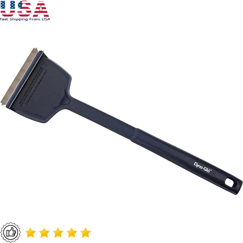 

18 Inch Flat Top Grill Brush Palmyra Bristles Stainless Steel Scraper Safe Porcelain Stainless Steel Cast Iron Grates