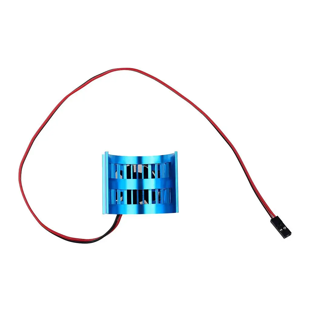Disipador de calor de motor 1/10 RC 540 con ventilador de refrigeración para repuestos axiales