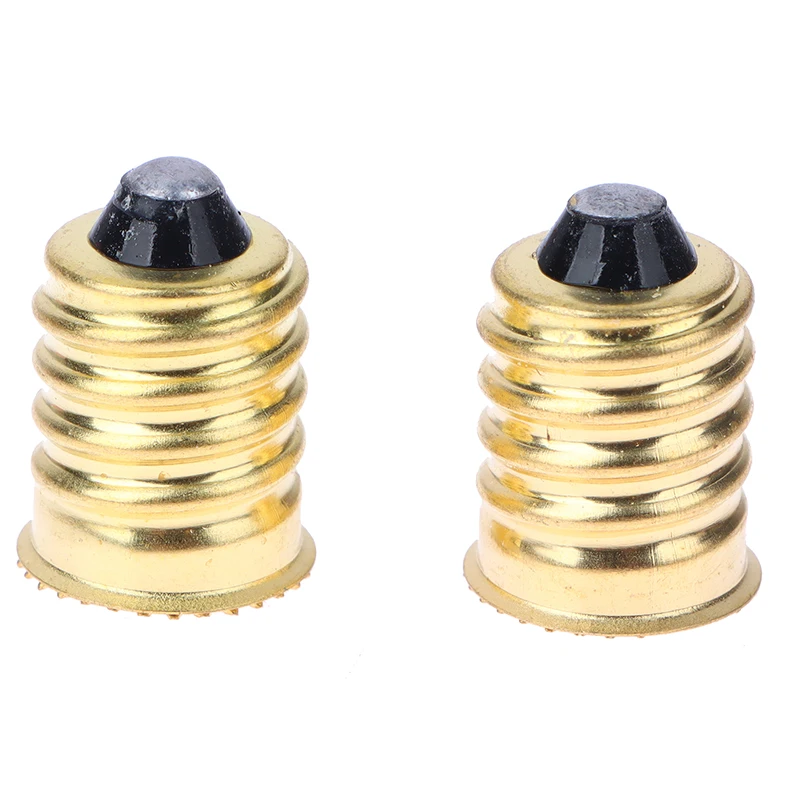 Household 2PCS Copper E14 To E12 Chandelier Candle LED Lamp Holder Bulb Base Light Holder Socket Adapter Converter Lighting Gold