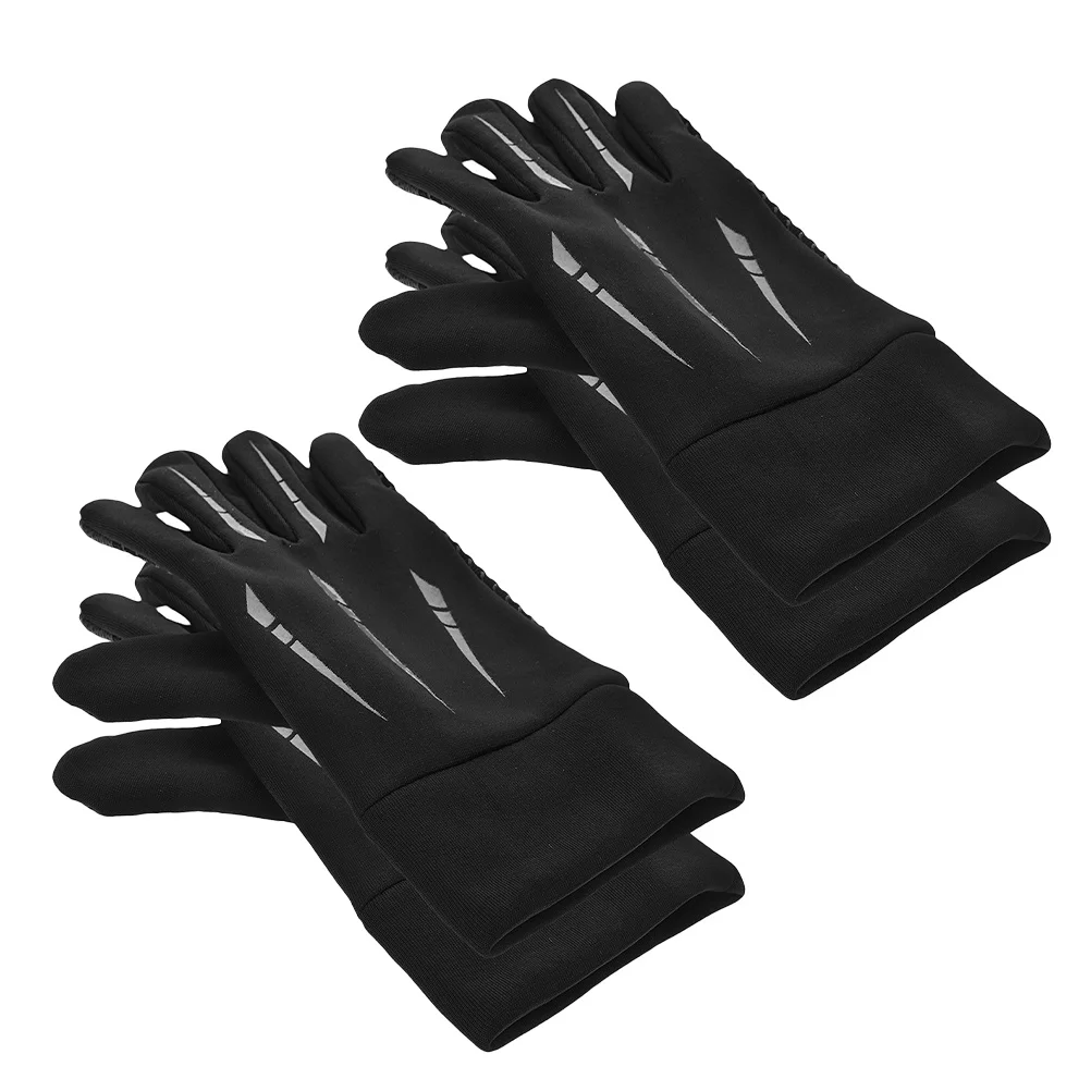 2Pairs Full Finger Winter Motorcycle Gloves Insulated Windproof Touchscreen Gloves for Riding Cold Weather Outdoor Use