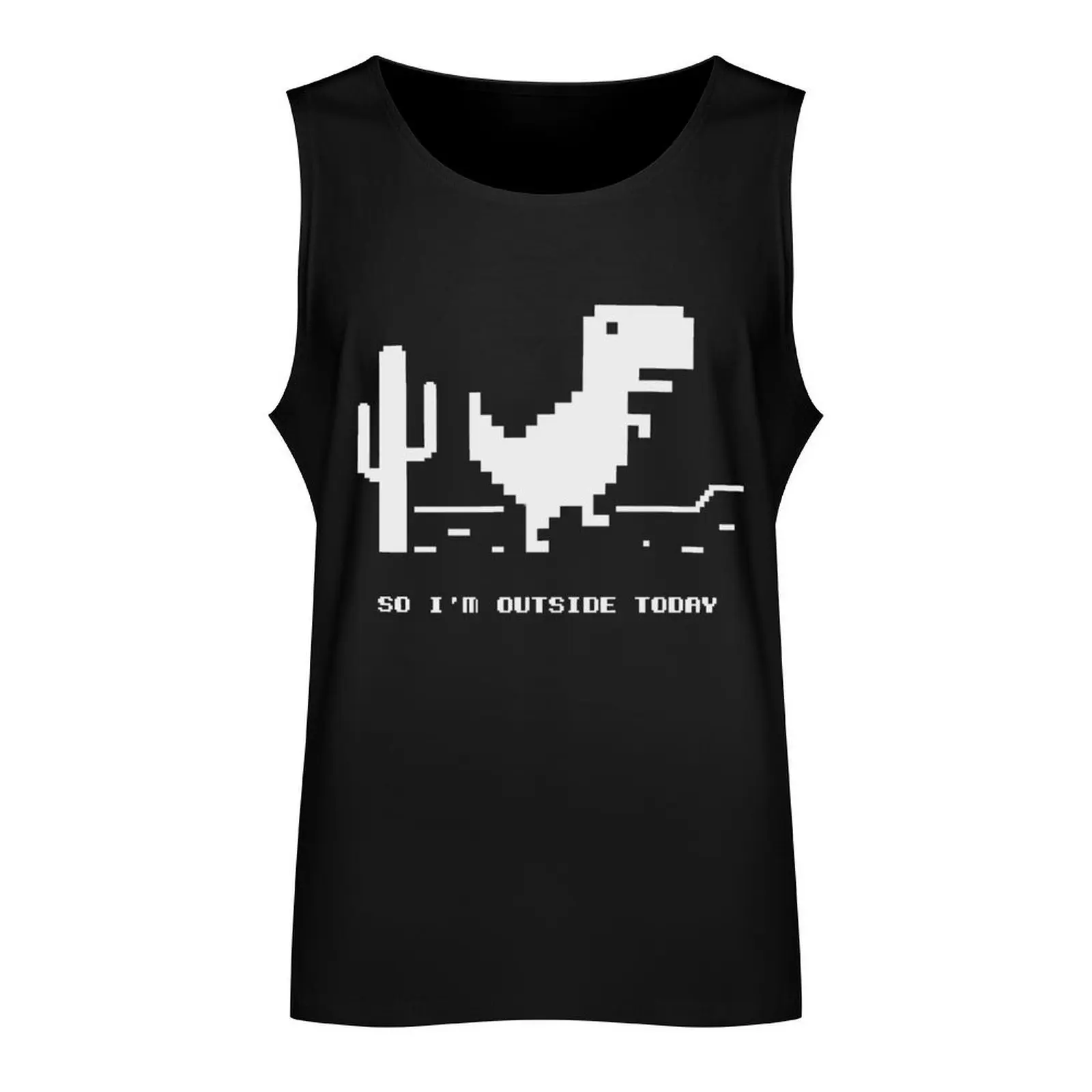 Dino T-Rex by Google Tank Top Sleeveless T-shirt Men gym sportswear gym clothes man new in tops & t-shirt